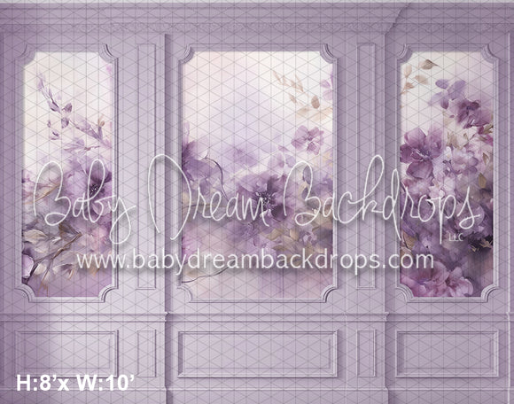 Lavender Floral Wainscoting (AZ)