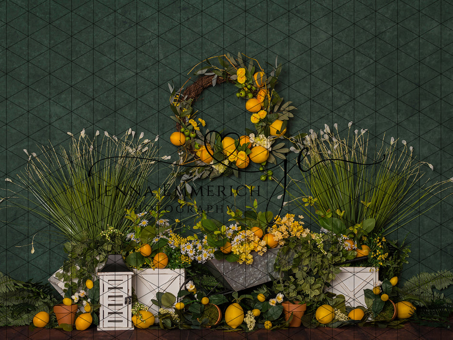 Lemon Blooms with wood floors