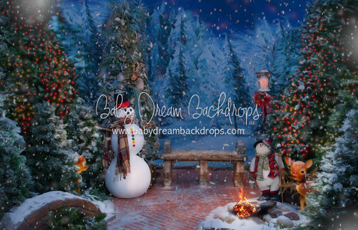 Let It Snow Campfire Snowflakes - 9x14 - CS