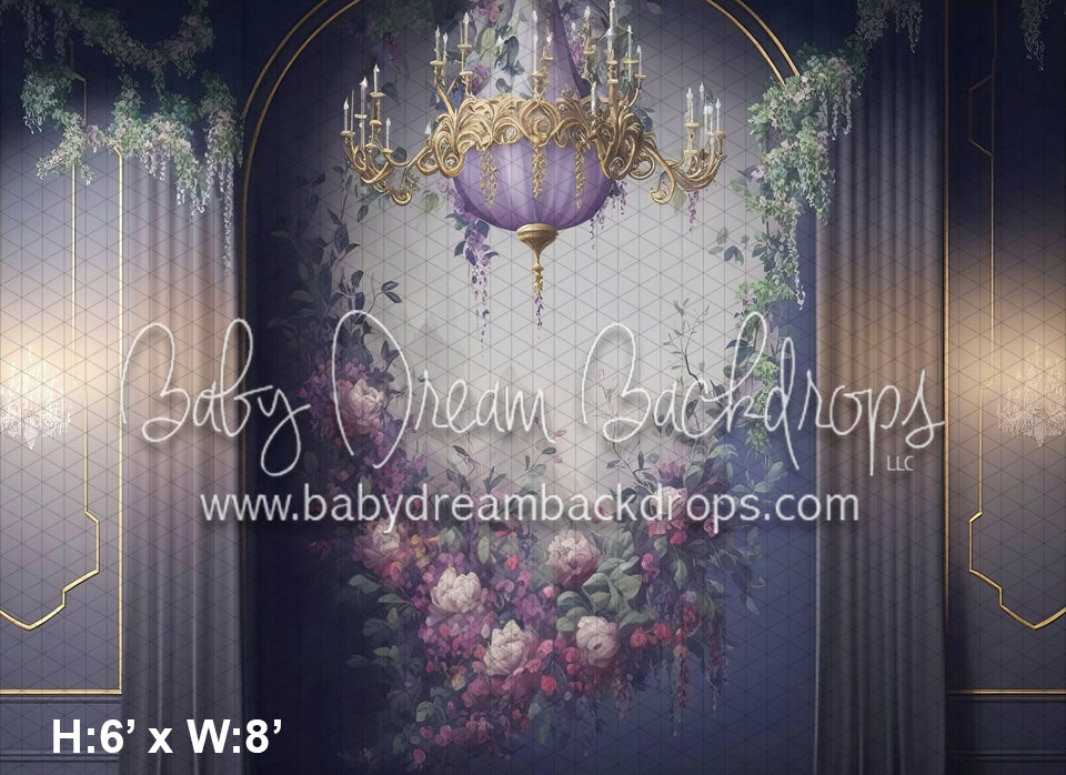 Lilac Chandelier Wall (MD)