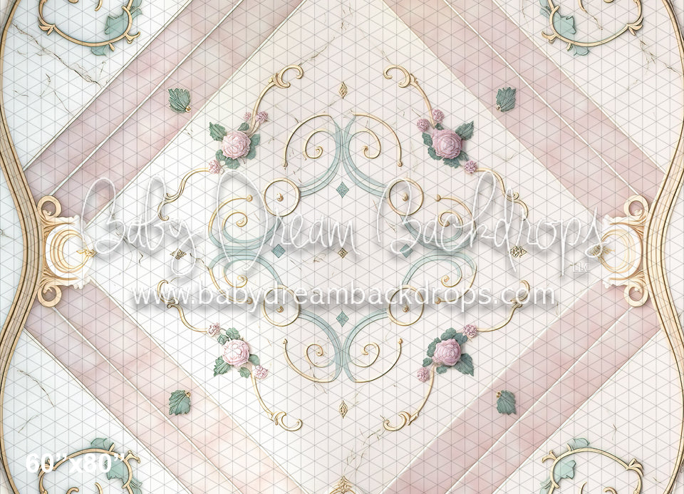 Little Roses Ballroom Floor Fabric Drop (MD)