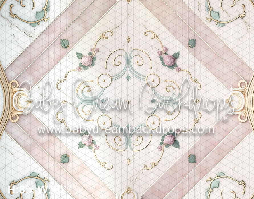 Little Roses Ballroom Floor Fabric Drop (MD)