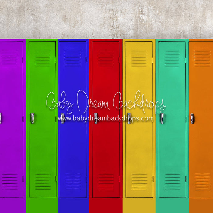 X Drop locker row rainbow