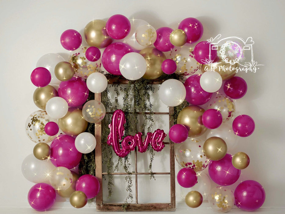 Love Balloon Pink Lights