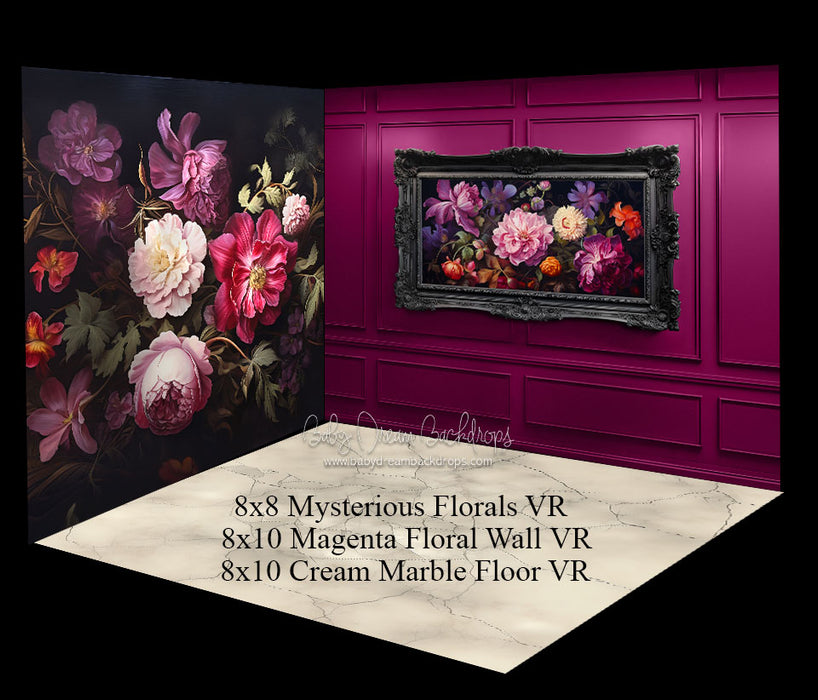Magenta Light Marble Room