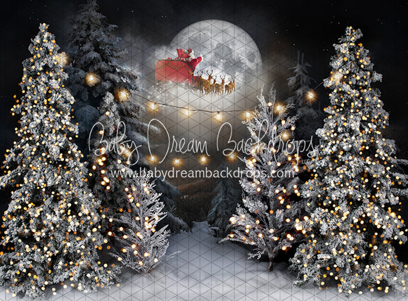 Magic in the Moonlight Santa and String Lights (JA)