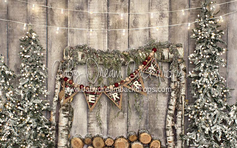 Pops Cabin (Headboard) - 5x8 - JA  (Matte Fleece)