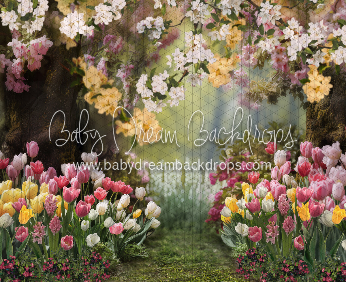 May Flowers Path (Grass) (JA) — Baby Dream Backdrops