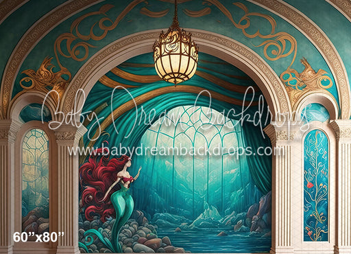 Mermaid Princess Painted Ballroom Wall (MD)