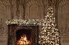 Midnight Fireplace and Tree