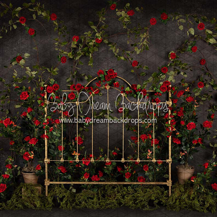 X Drop midnight garden full headboard