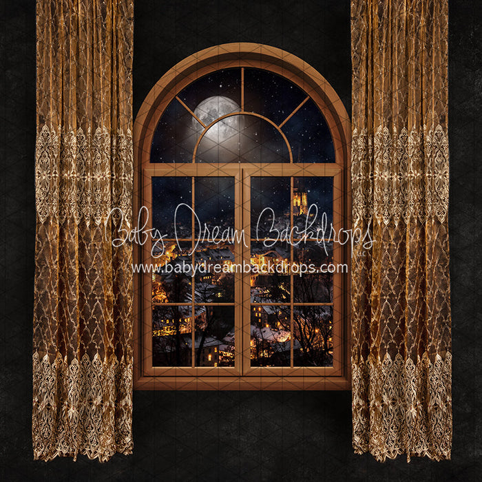 X Drop midnight holiday city window ja