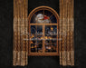 Midnight Holiday City Window Santa (JA)