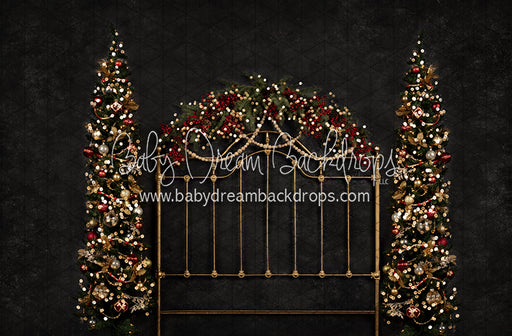 Midnight Holiday Queen Headboard Trees (JA)