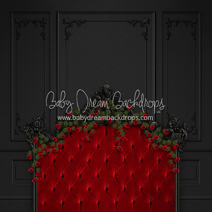 Midnight Rendezvous Rose Headboard (Queen)