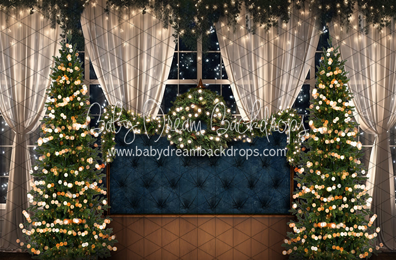 Midnight Twinkle Queen Headboard Trees (JA)