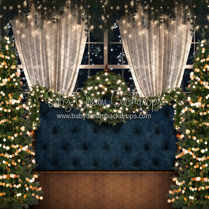 Midnight Twinkle Queen Headboard Trees (JA)