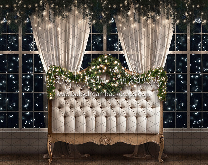Midnight Twinkle White Queen Headboard (JA)