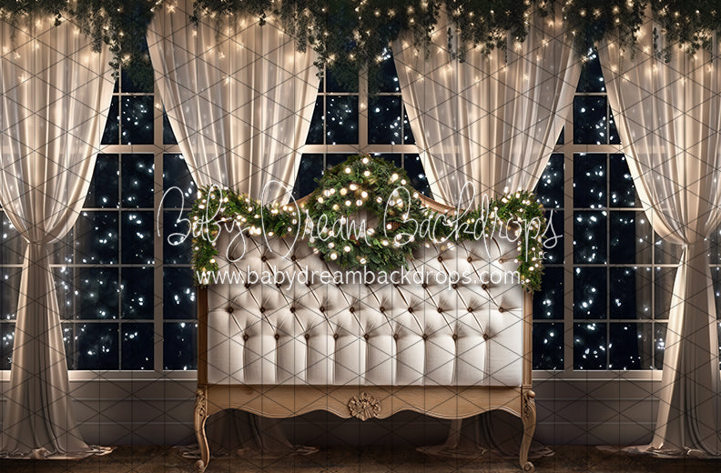 Midnight Twinkle White Queen Headboard (JA)