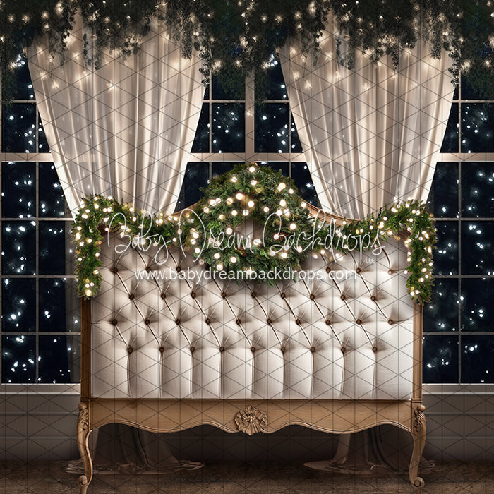 Midnight Twinkle White Queen Headboard (JA)