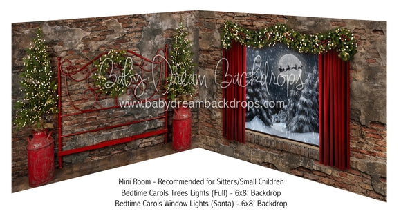 Bedtime Carols Tree Lights Full and Bedtime Carols Window Lights Santa