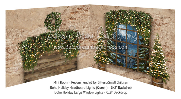 Boho Holiday Headboard Lights Queen and Large Window Lights