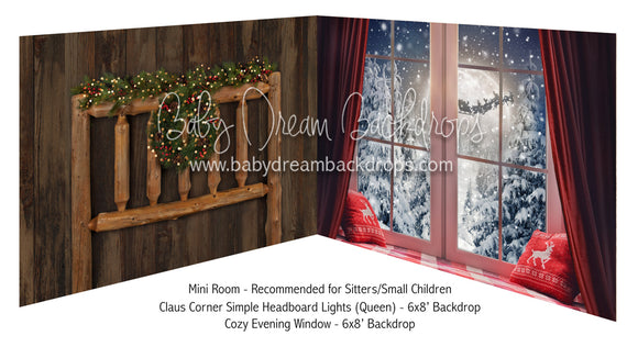 Claus Corner Simple Headboard Lights Queen and Cozy Evening Window
