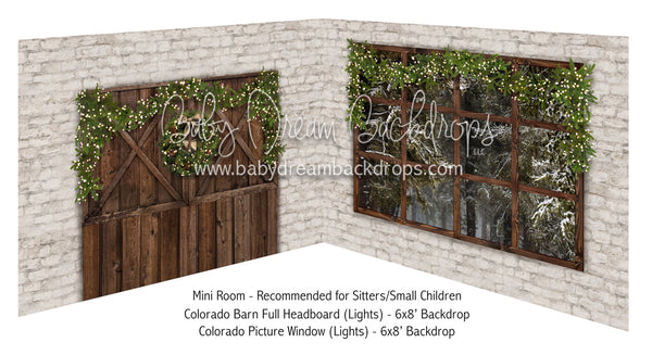 Colorado Barn Full Headboard Lights and Picture Window Lights