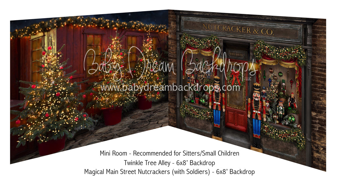 Twinkle Tree Alley and Magical Main Street Nutcrackers (with Soldiers)