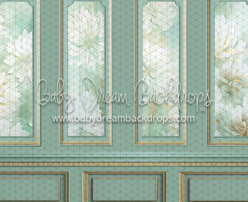Mint Green Floral Wall (JA)