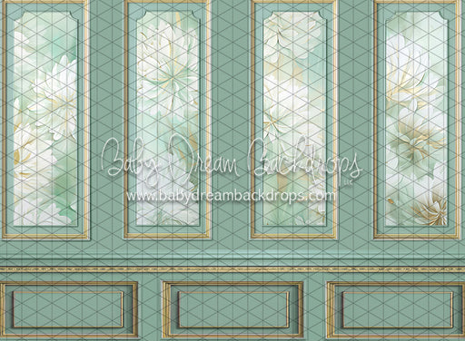 Mint Green Floral Wall (JA)