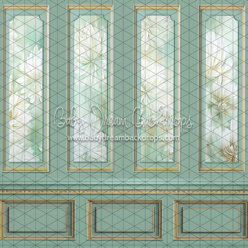 Mint Green Floral Wall (JA)