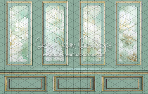 Mint Green Floral Wall (JA)