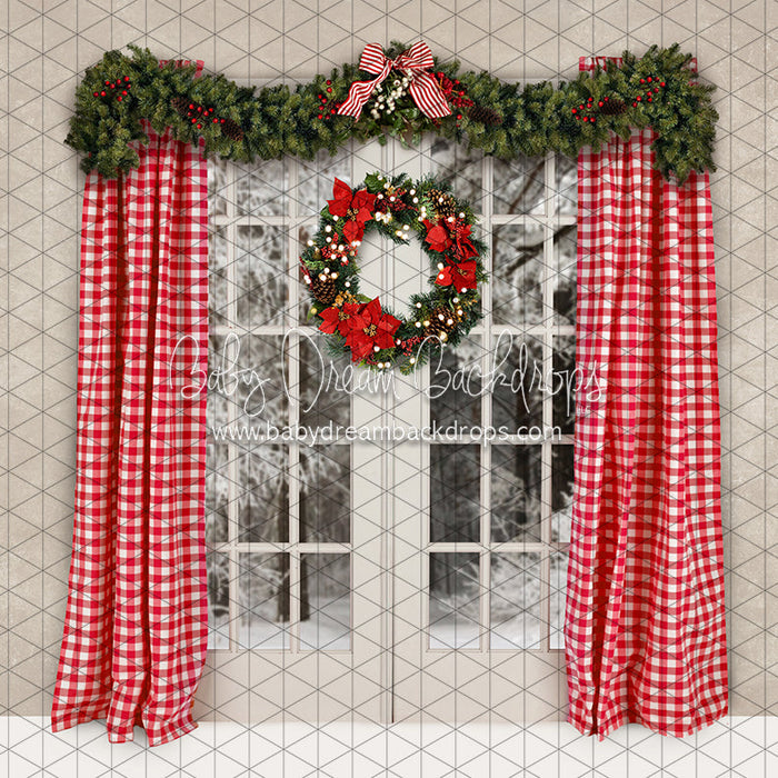 X Drop mistletoe window