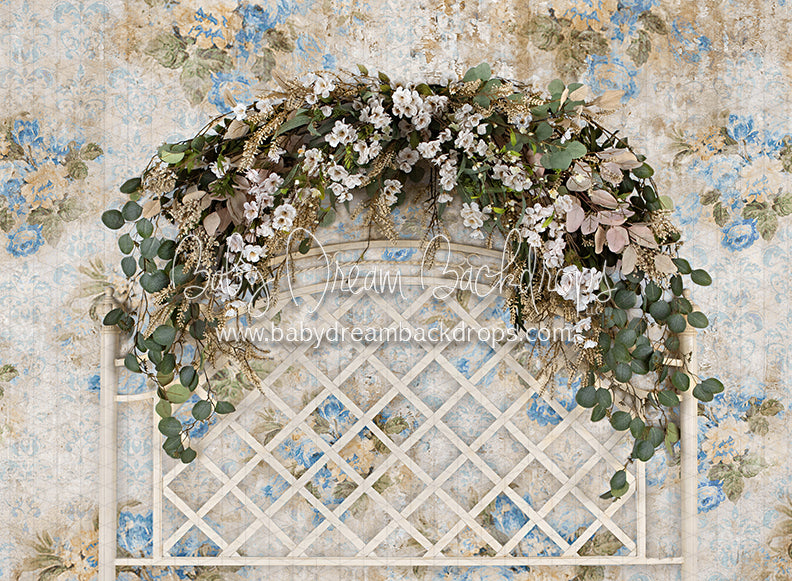 Mommy Spring Tea Blue Headboard (Queen)