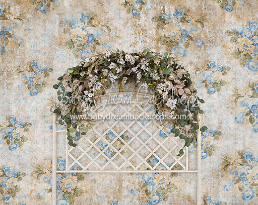 Mommy Spring Tea Blue Headboard (Queen)