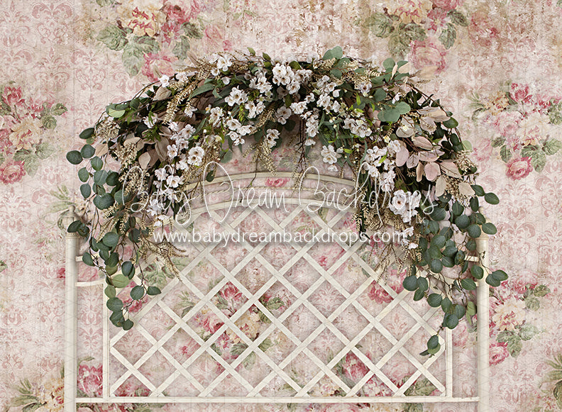 Mommy Spring Tea Pink Headboard (Queen)