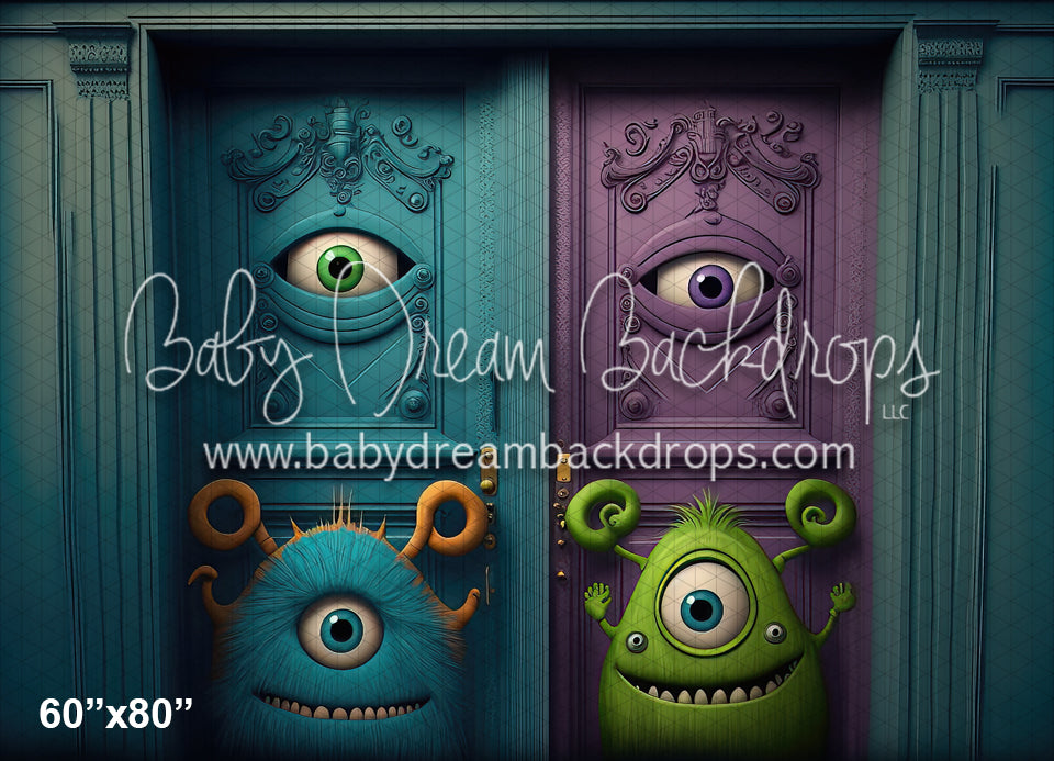 monsters inc blue door Monster Co. Doors 3 (MD) — Baby Dream Backdrops