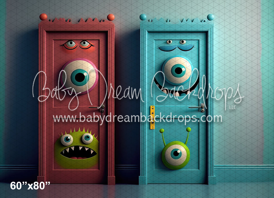 monsters inc blue door Monster Co. Doors 5 (MD) — Baby Dream Backdrops