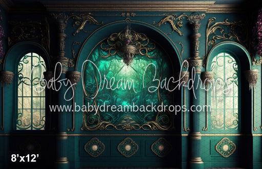 Moody Green Painted Ballroom Wall (MD)