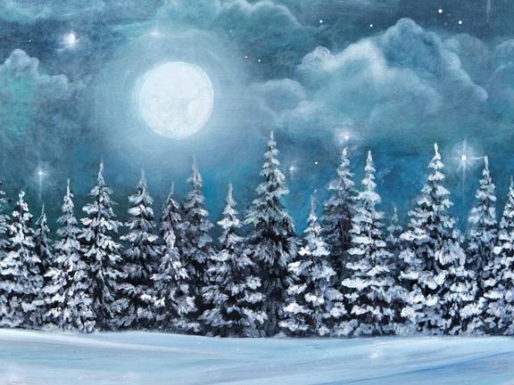 Moonlit Trees Christmas - 60x80  