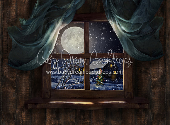 Moonlit Holiday Window 