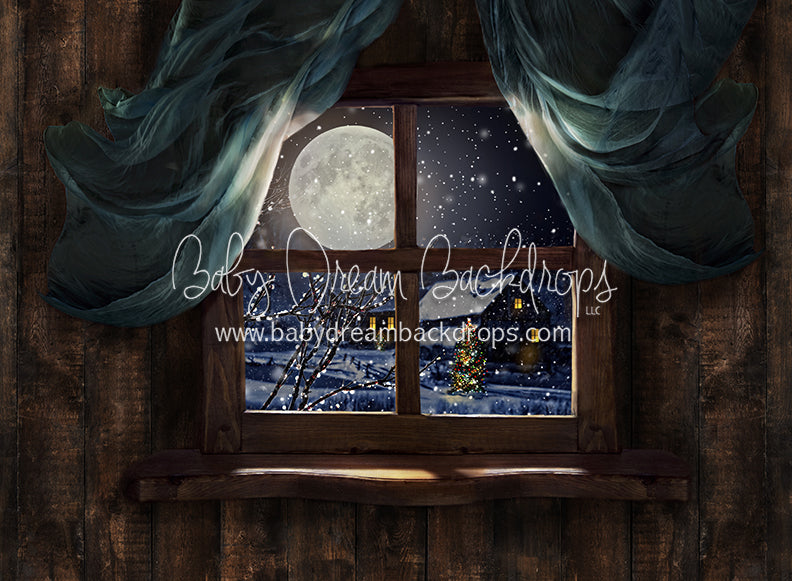 Moonlit Holiday Window 