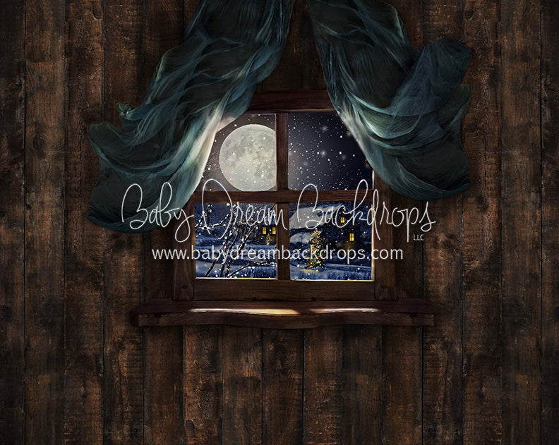 Moonlit Holiday Window