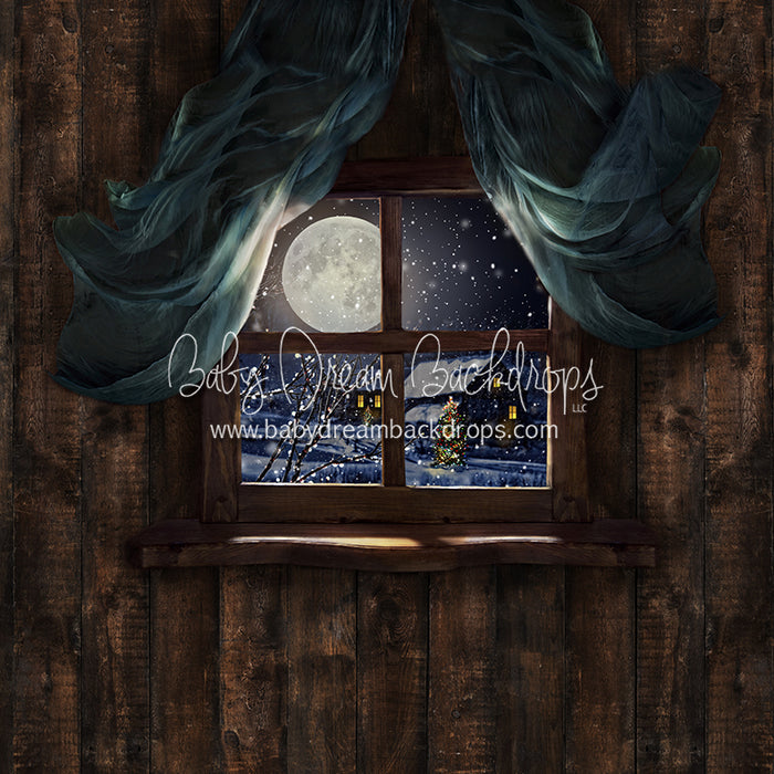 Moonlit Holiday Window 