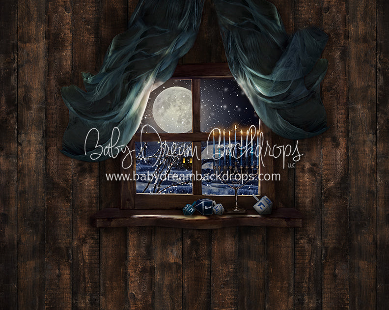 Moonlit Holiday Window Menorah
