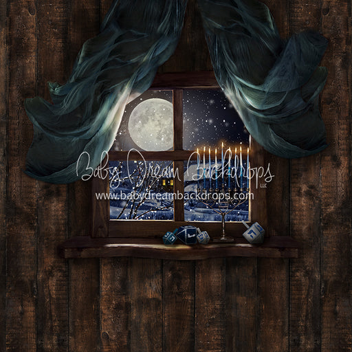 Moonlit Holiday Window Menorah