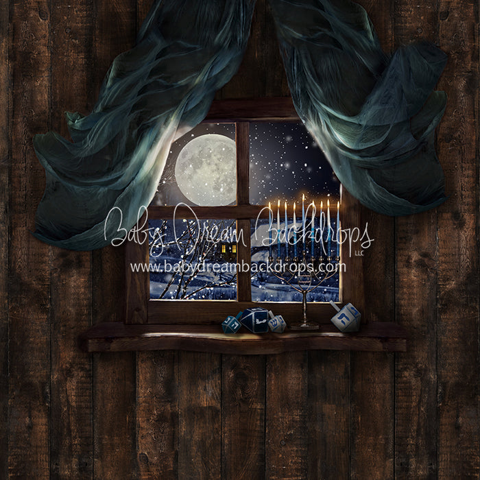 Moonlit Holiday Window Menorah
