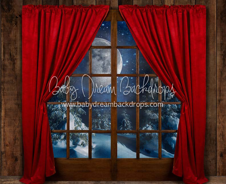 Moonlit Magic Window Red