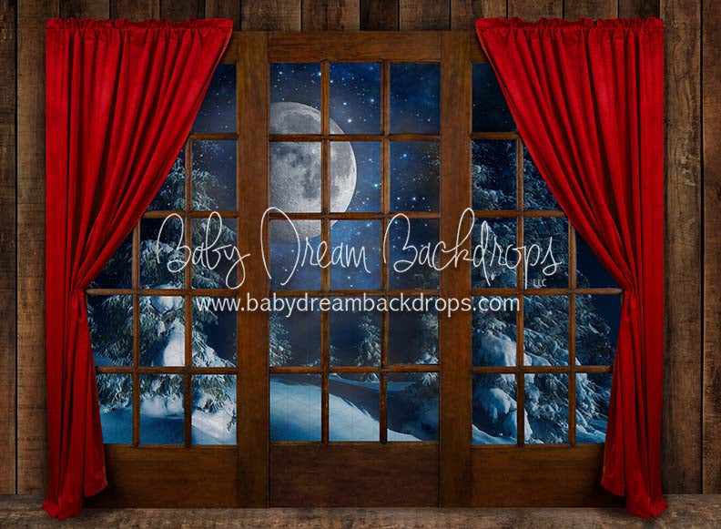 Moonlit Magic Window Red
